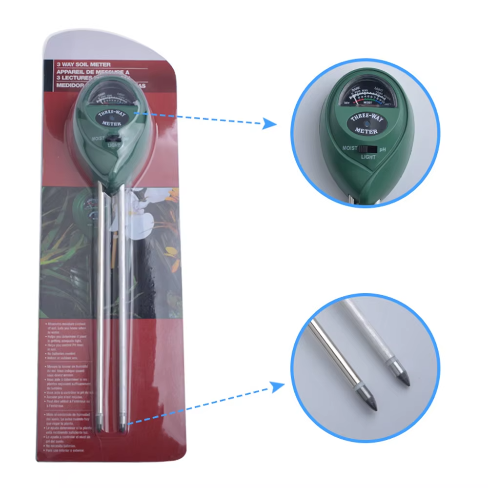 The COMPLETE 3-IN-1 pH, Moisture + Lighting Soil Meter