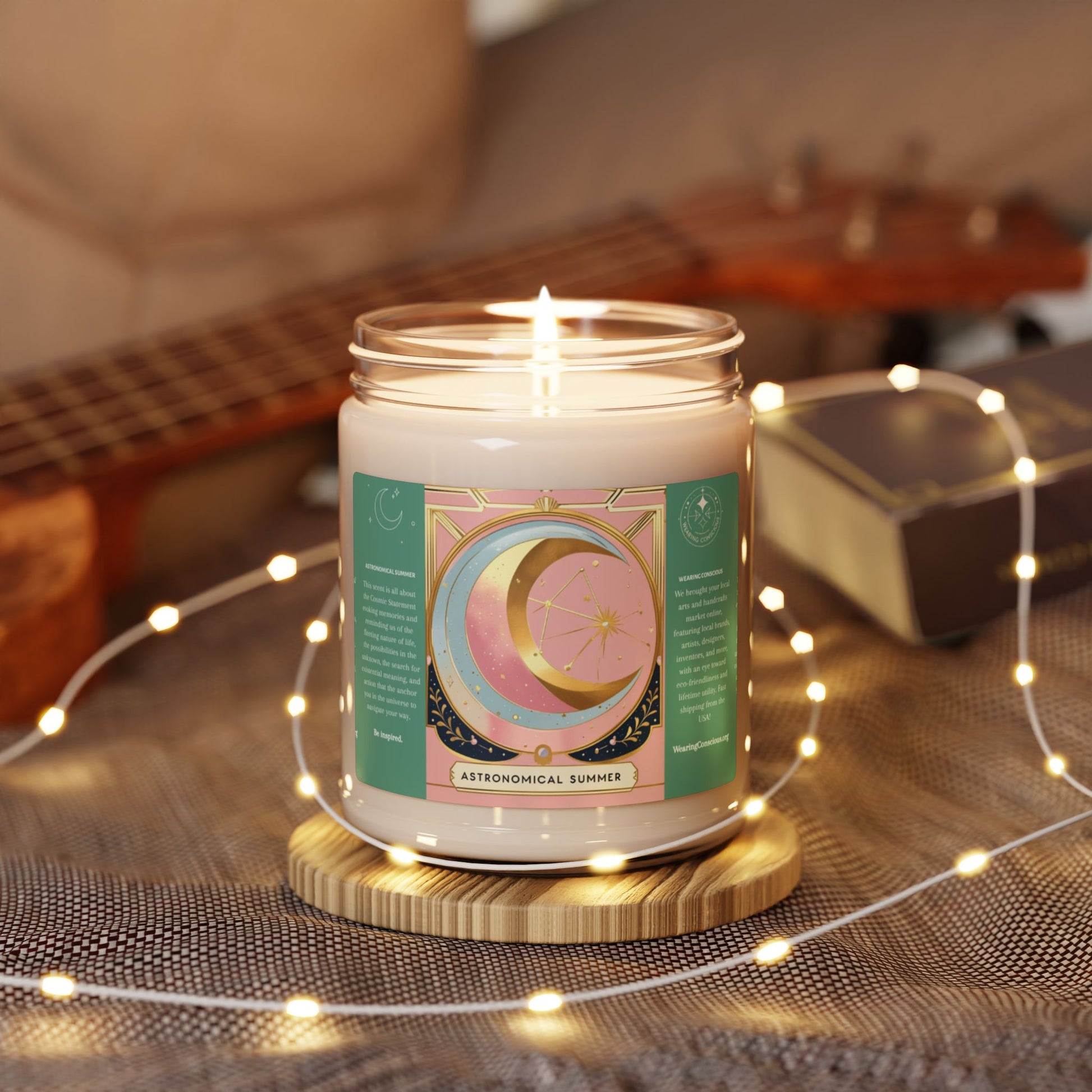 Celestial Scented Soy Candle - "Astronomical Summer", Great for Home Decor, Gifts, Aromatherapy, Meditation, or Relaxation