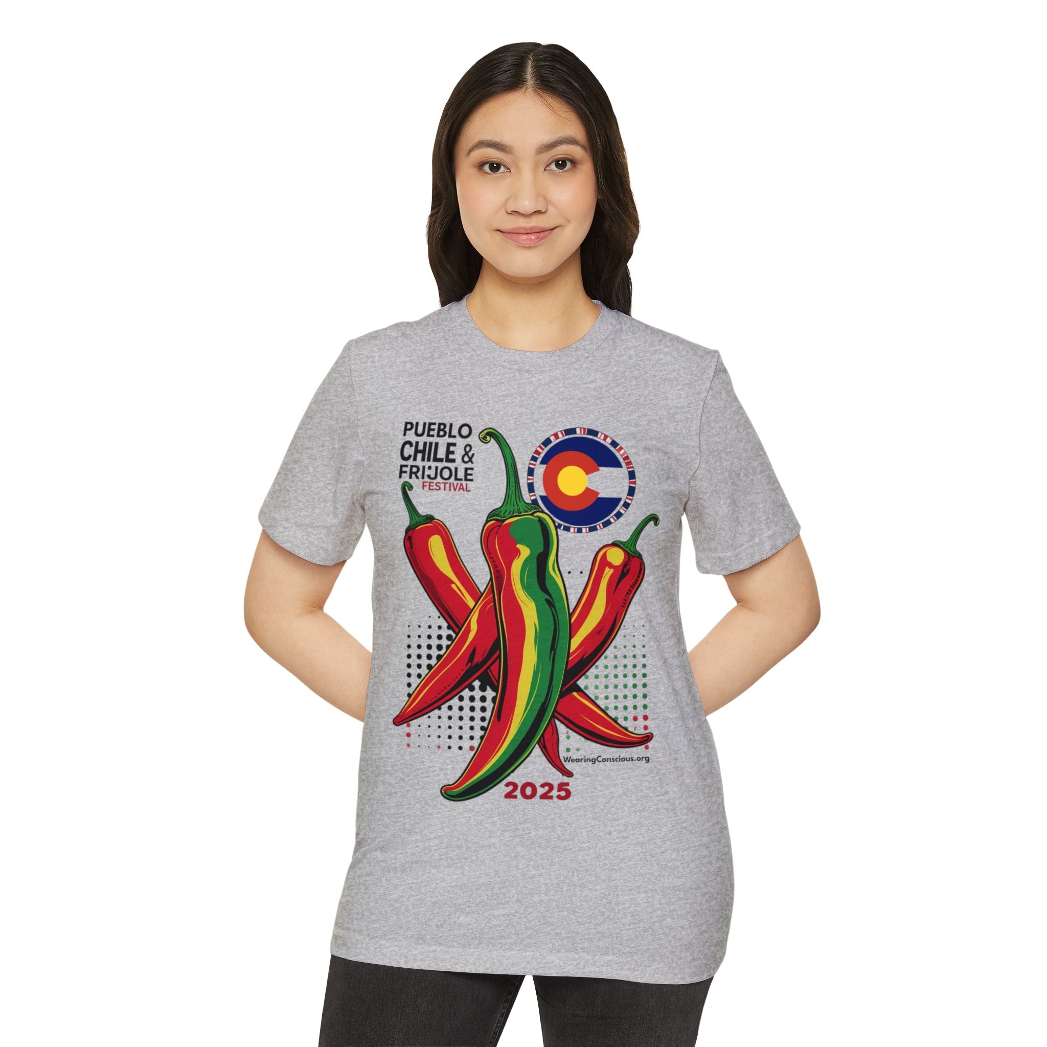 Eco-Friendly Unofficial Pueblo Chile & Frijoles Festival 2025 T-Shirt – Wear the Flavor of Colorado!