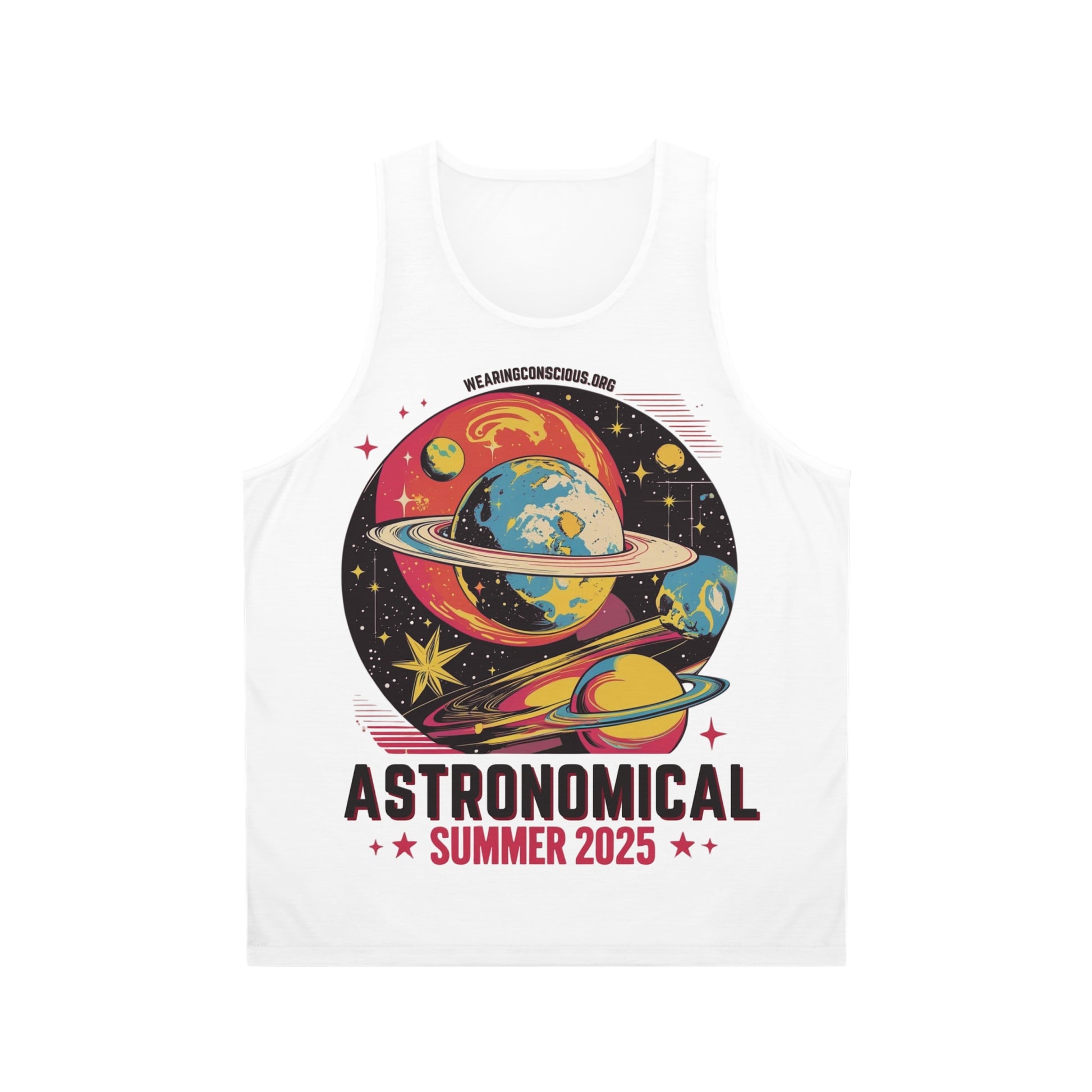Astronomical Summer Tank Top | Unisex Cosmic Graphic Tee, Space Lover Gift, Summer Vibes, Festival Wear, Astronomy Enthusiast