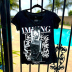 IMKING Edgy Woman with Blindfold Women’s V-Neck Pre-Loved Tee