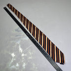 Alexander Julian Colours Pre-Owned Slanted Design Tie – 64" – Orange/Tan/Navy Blue