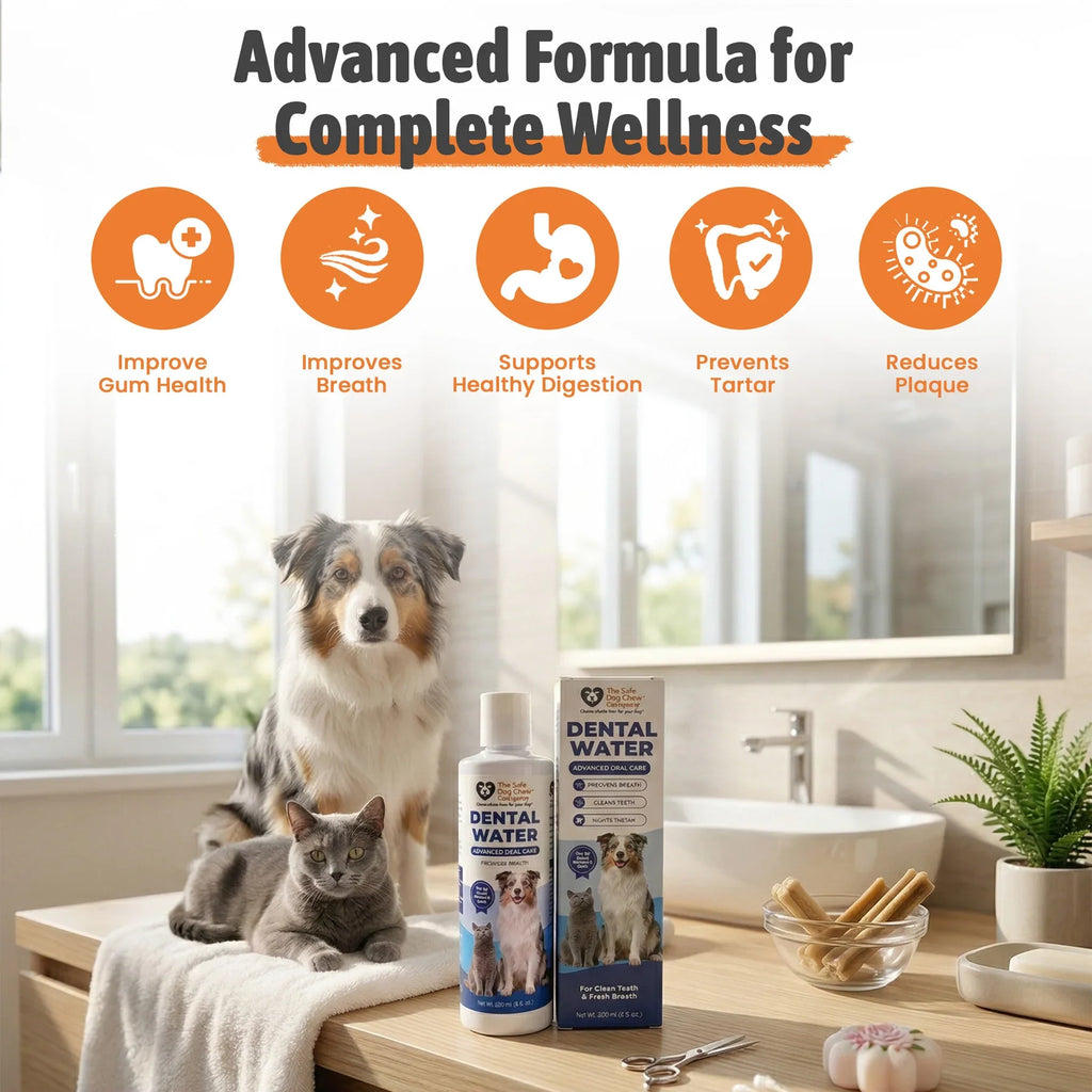Pet Dental Water for Natural Teeth Cleaning + Fresh Breath