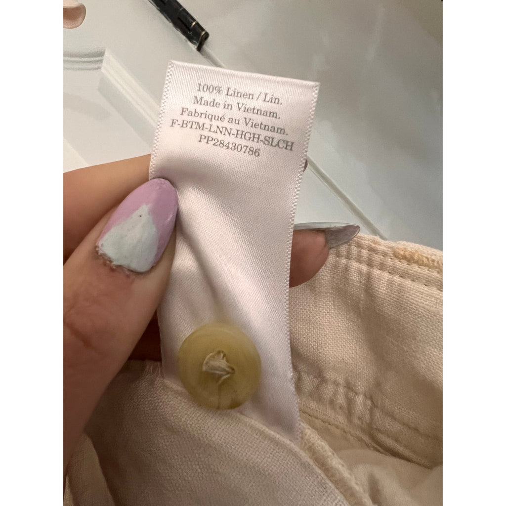 Everlane High-Rise Wide-Leg Linen Pants 2023 – Ivory – Size 4