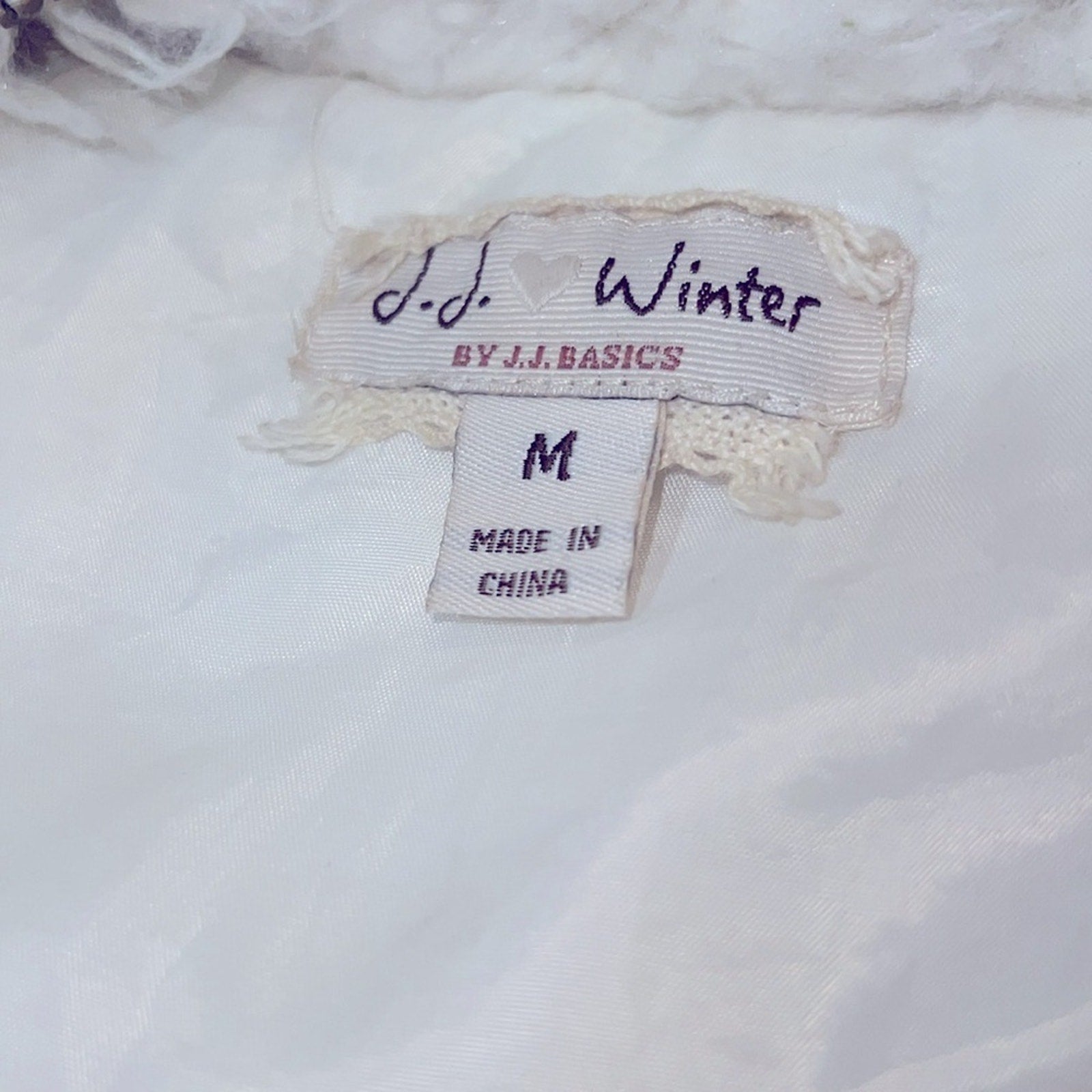Faux Fur Holiday + Festival Vest – White – Size L