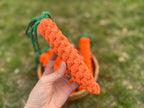 Monli Handcrafted Sustainable Carrot Dog Rope Toy
