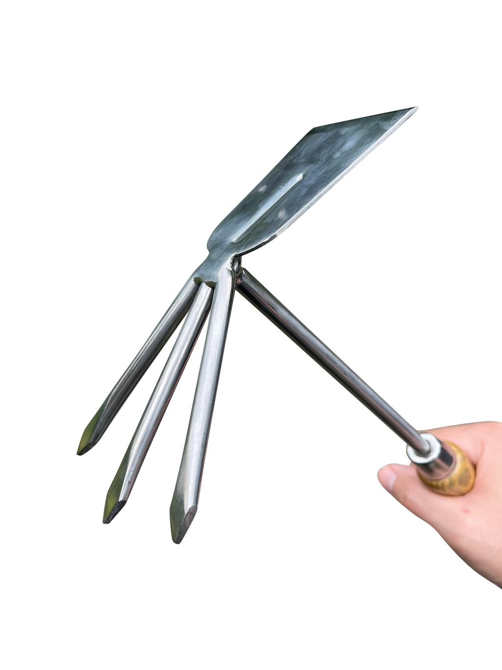 Stainless Steel Garden Cultivator Hoe (classic wood handle)