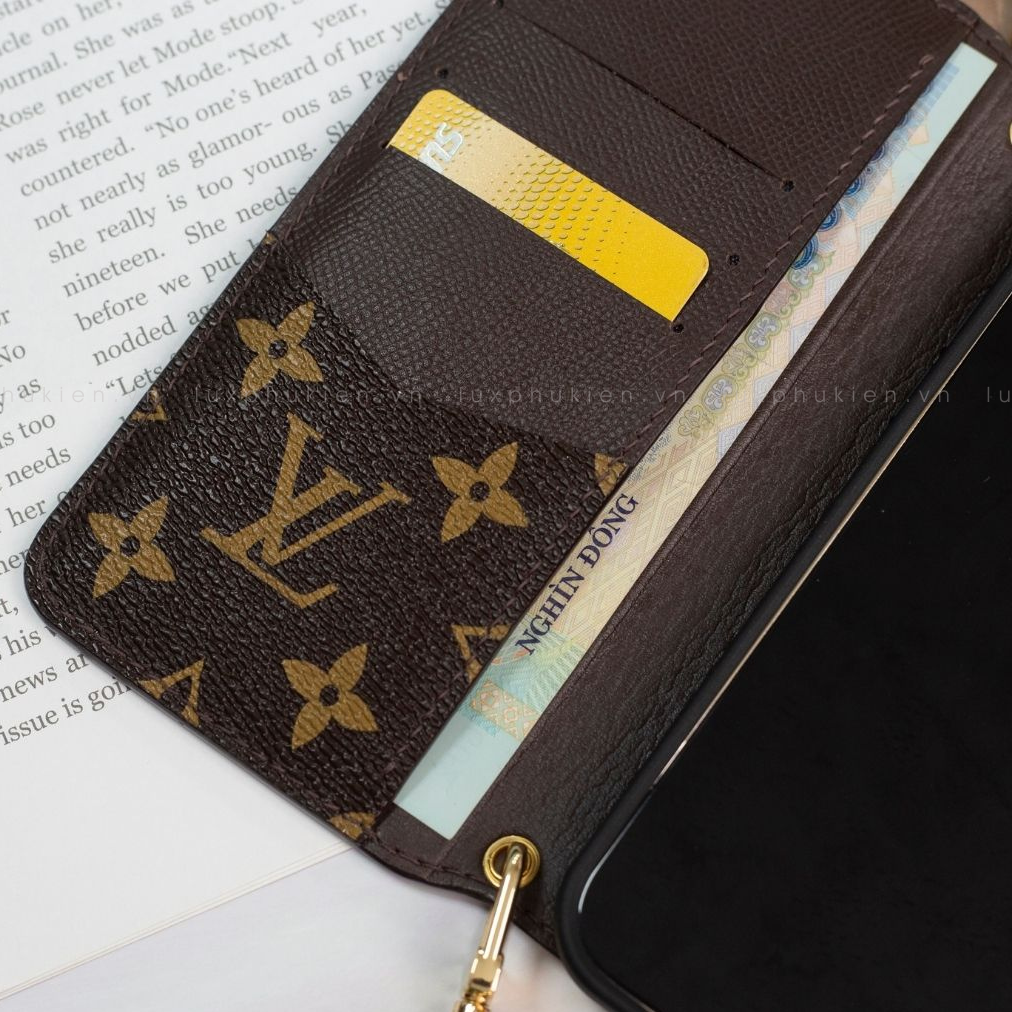 Authentic Louis Vuitton Canvas iPhone Wallet Case Upcycled – Handmade-to-Order