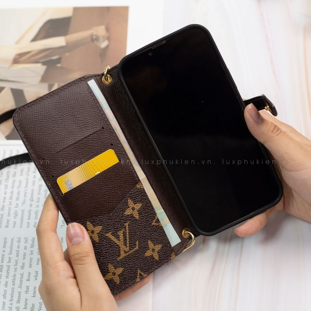 Authentic Louis Vuitton Canvas iPhone Wallet Case Upcycled – Handmade-to-Order