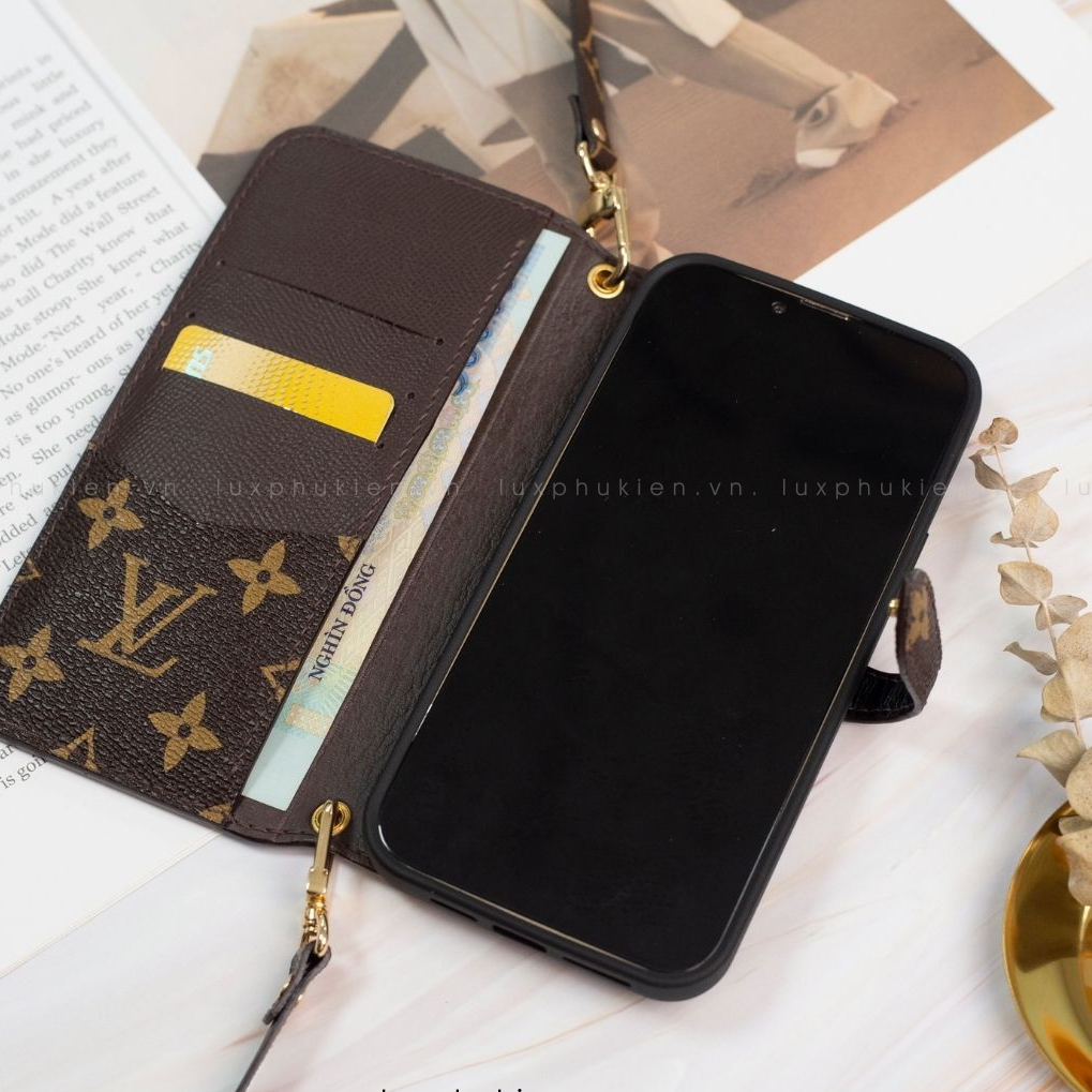 Authentic Louis Vuitton Canvas iPhone Wallet Case Upcycled – Handmade-to-Order