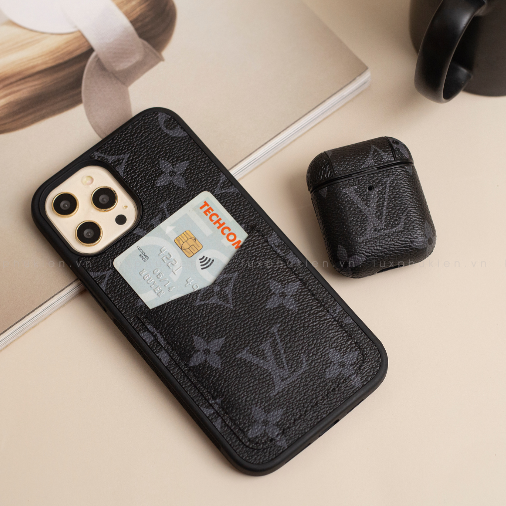 Authentic Upcycled Louis Vuitton Canvas iPhone Wallet Case