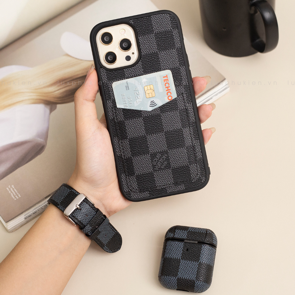 Authentic Upcycled Louis Vuitton Canvas iPhone Wallet Case