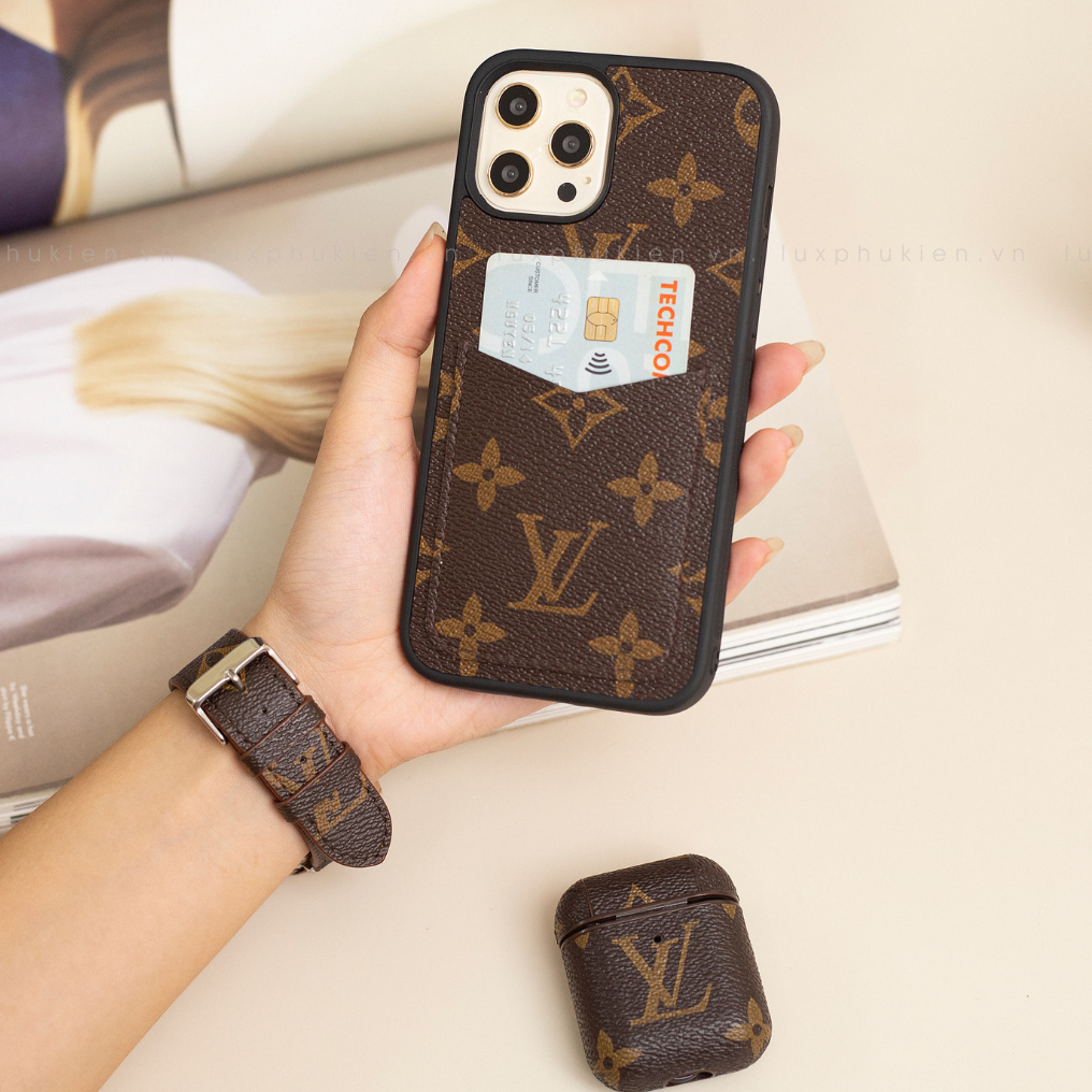 Authentic Upcycled Louis Vuitton Canvas iPhone Wallet Case