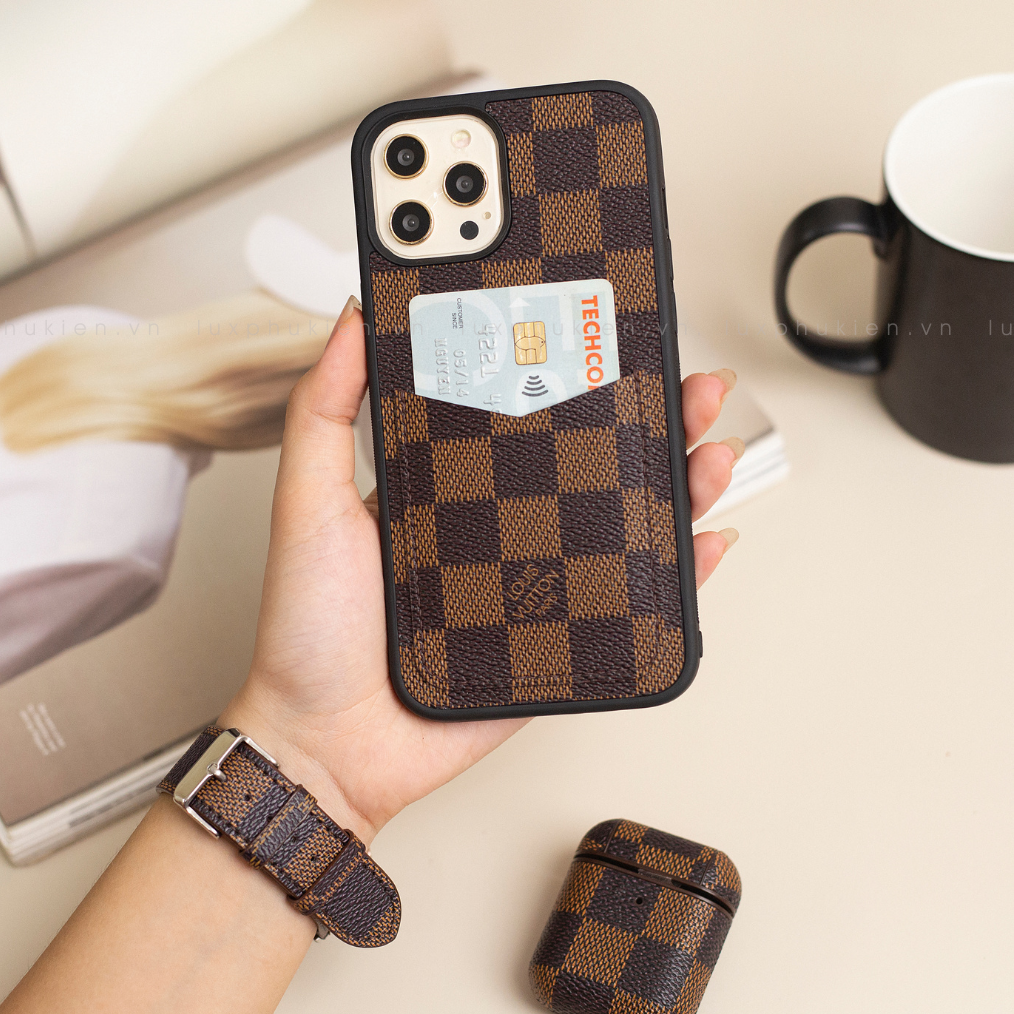 Authentic Upcycled Louis Vuitton Canvas iPhone Wallet Case
