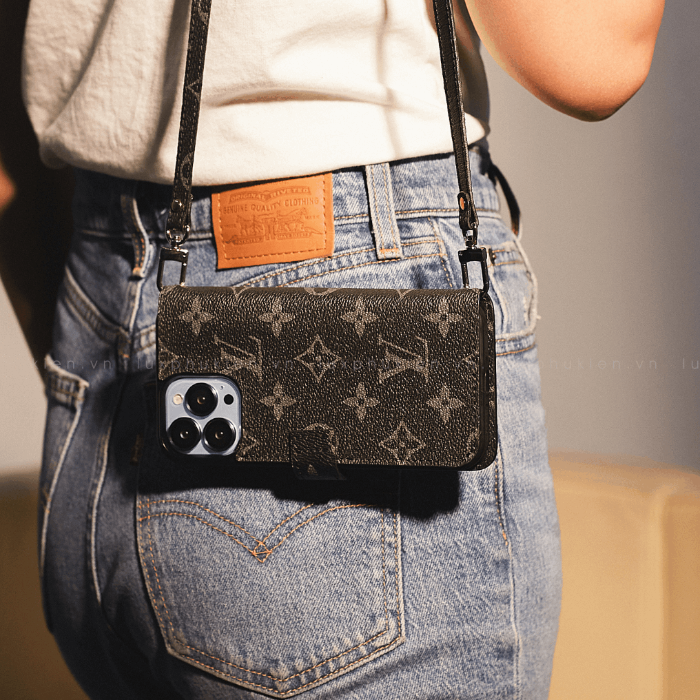 Authentic Louis Vuitton Canvas iPhone Wallet Case Upcycled – Handmade-to-Order