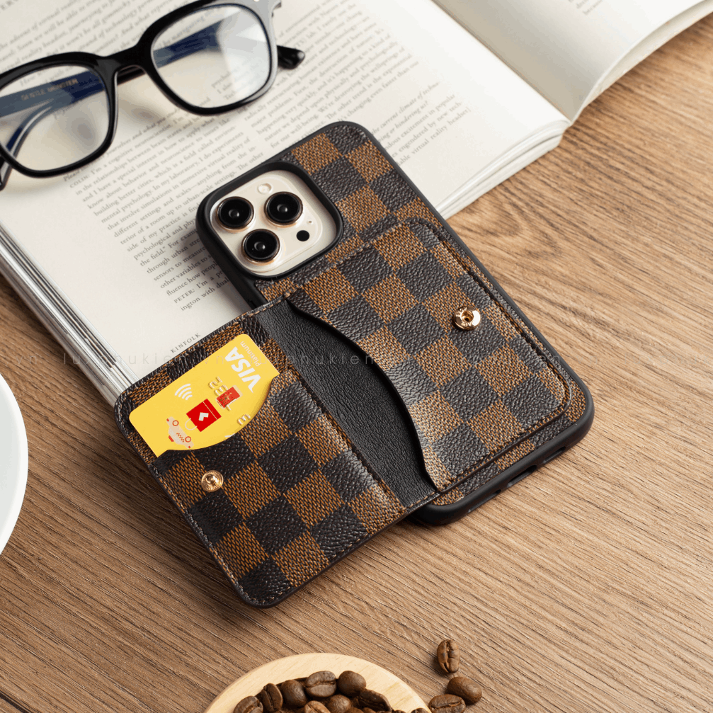 Authentic Upcycled Louis Vuitton Canvas Mini-Wallet iPhone Case – Made-to-Order