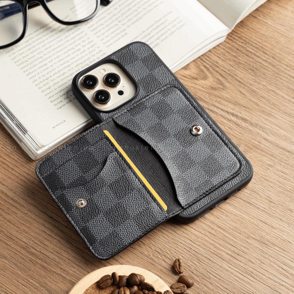 Authentic Upcycled Louis Vuitton Canvas Mini-Wallet iPhone Case – Made-to-Order