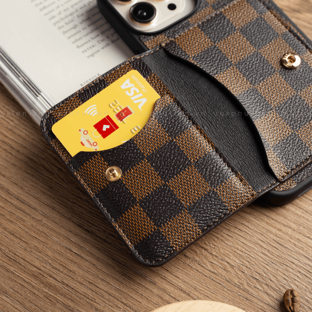 Authentic Upcycled Louis Vuitton Canvas Mini-Wallet iPhone Case – Made-to-Order