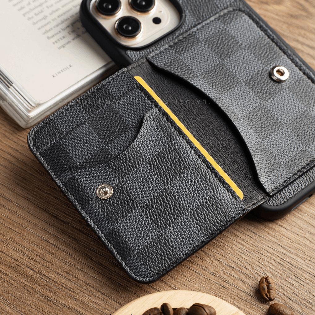 Authentic Upcycled Louis Vuitton Canvas Mini-Wallet iPhone Case – Made-to-Order