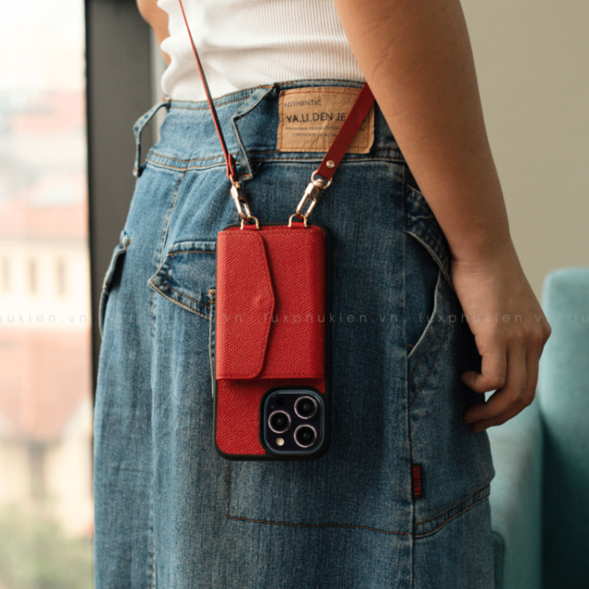 Upcycled Louis Vuitton Epsom Leather iPhone Card Wallet Case – Made-to-Order