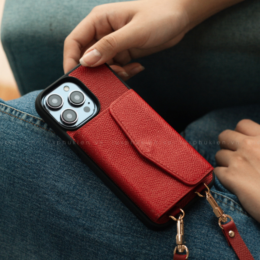 Upcycled Louis Vuitton Epsom Leather iPhone Card Wallet Case – Made-to-Order