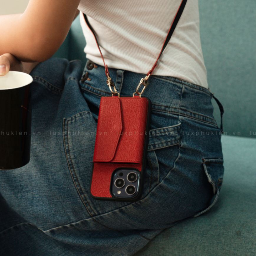 Upcycled Louis Vuitton Epsom Leather iPhone Card Wallet Case – Made-to-Order