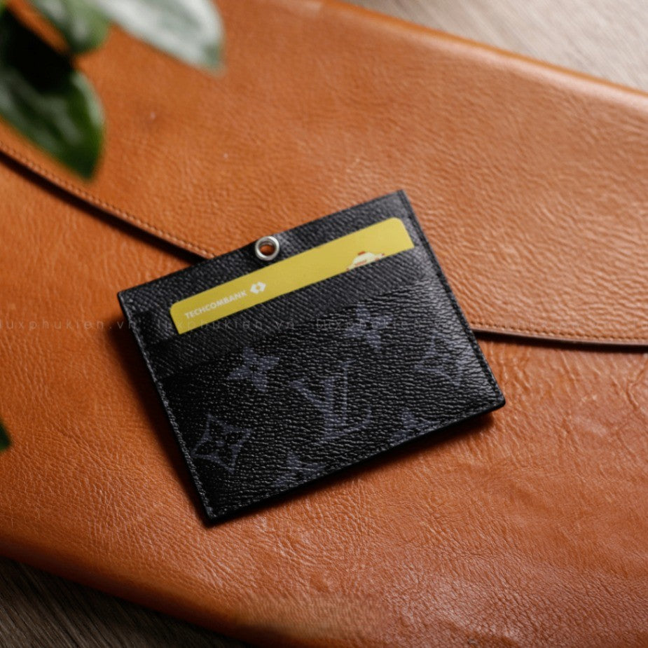 Authentic Upcycled Louis Vuitton Leather Lanyard ID & Card Holder 2 – Limited Edition – Handmade-to-Order