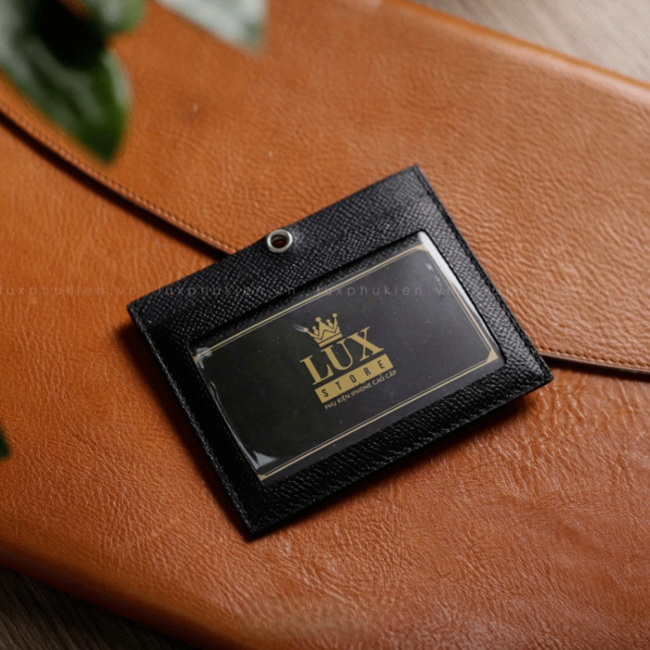 Authentic LV Leather Lanyard ID & Card Holder 2 – Limited Edition – Handmade-to-Order