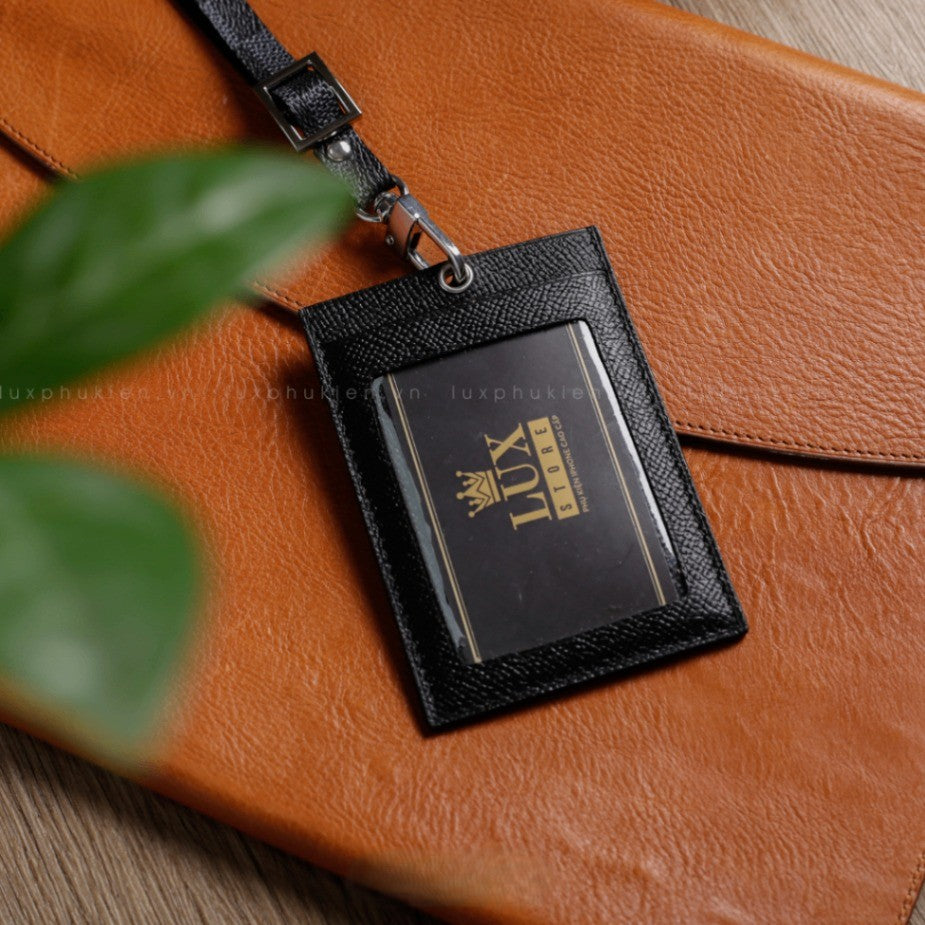 Authentic Louis Vuitton Upcycled Leather Lanyard ID & Card Holder – Limited Edition