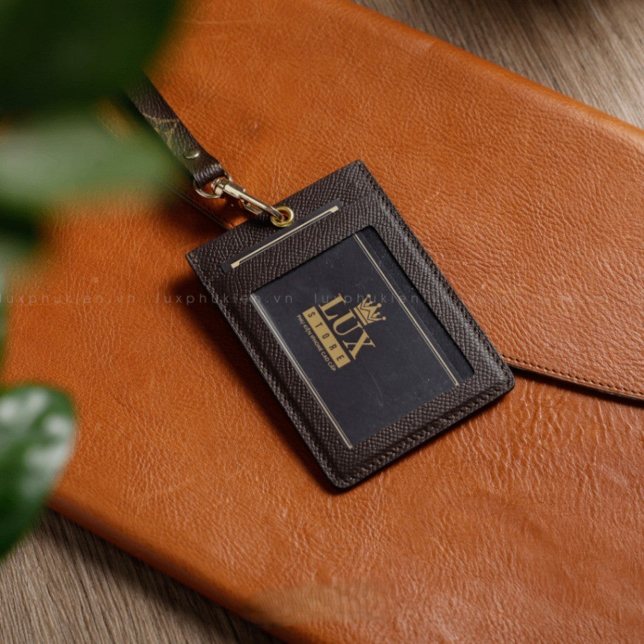 Authentic Louis Vuitton Upcycled Leather Lanyard ID & Card Holder – Limited Edition