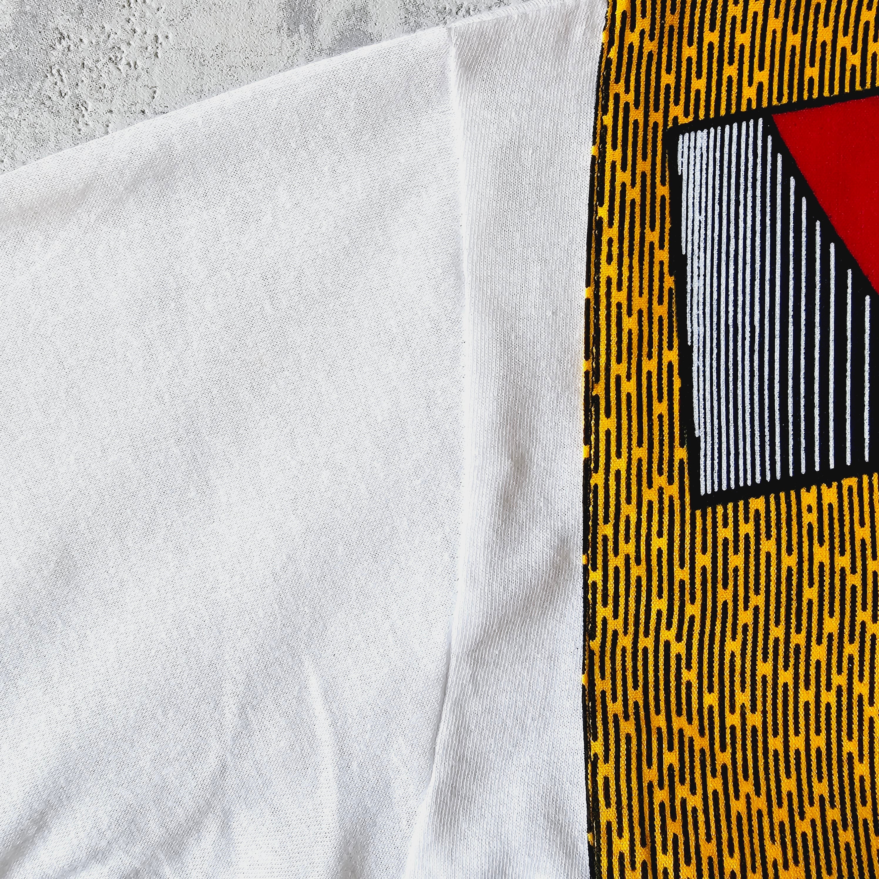 Africa Print Detailed T-Shirt | Ankara Detail and Pocket-2
