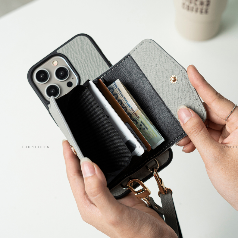 Upcycled Louis Vuitton Epsom Leather iPhone Card Wallet Case – Made-to-Order