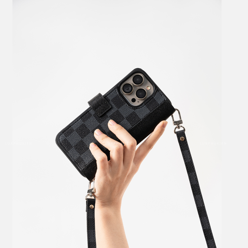 Authentic Louis Vuitton Upcycled Canvas & Epsom iPhone Wallet Case – Made-to-Order