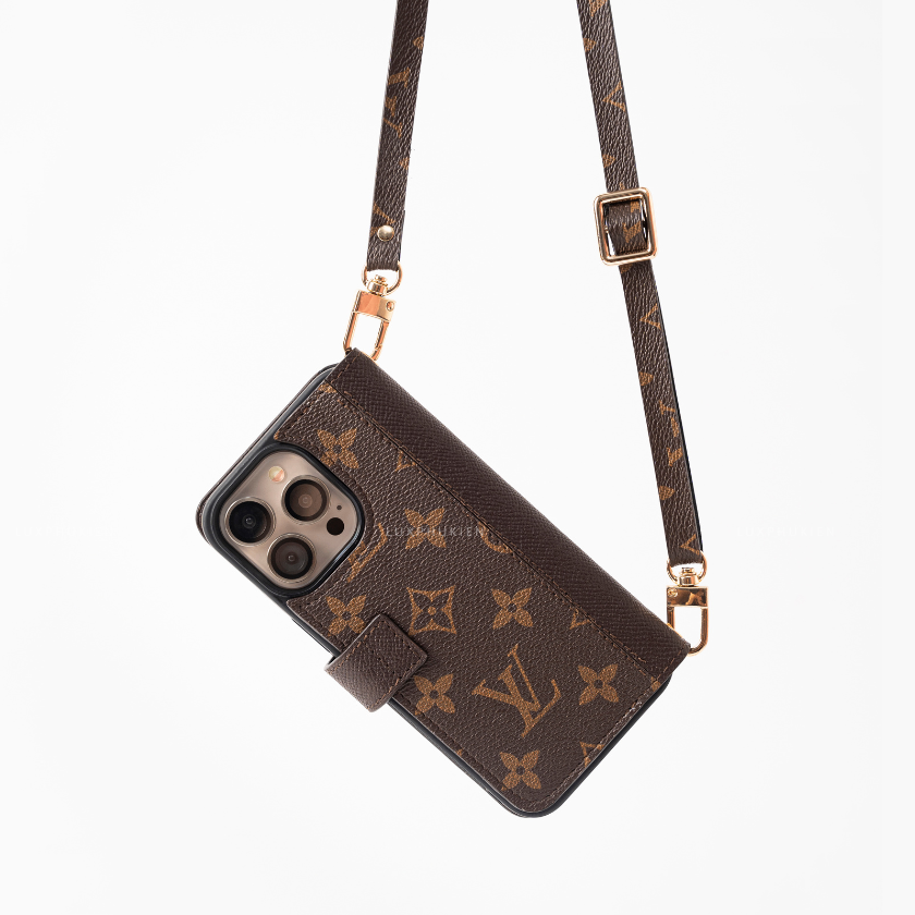 Authentic Louis Vuitton Upcycled Canvas & Epsom iPhone Wallet Case – Made-to-Order