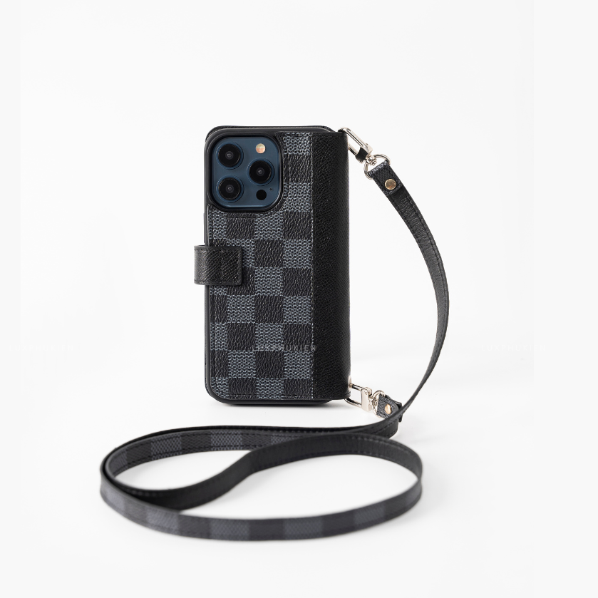 Authentic Louis Vuitton Upcycled Canvas & Epsom iPhone Wallet Case – Made-to-Order