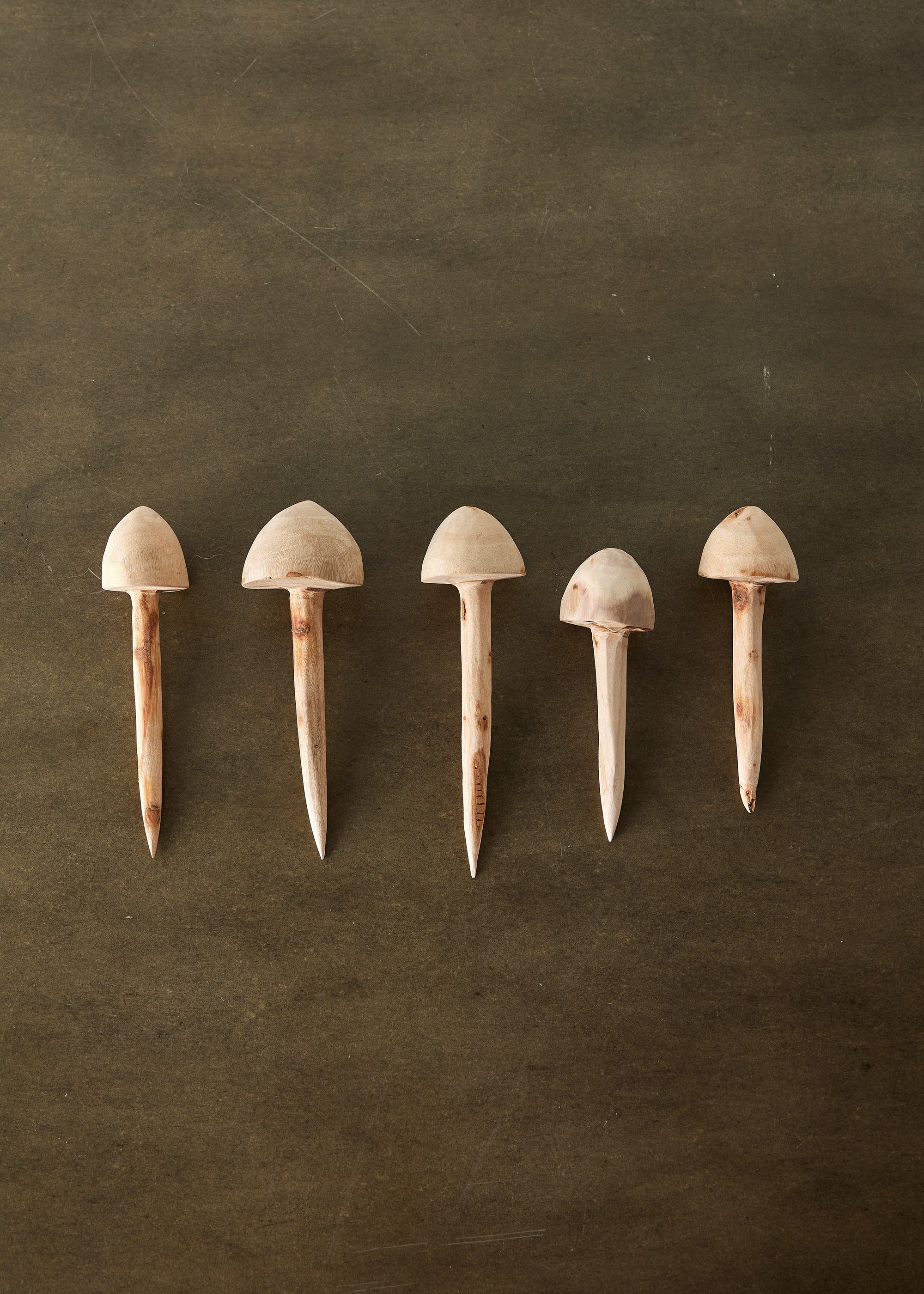 Wooden Mushroom Garden Stick – Hand Carved