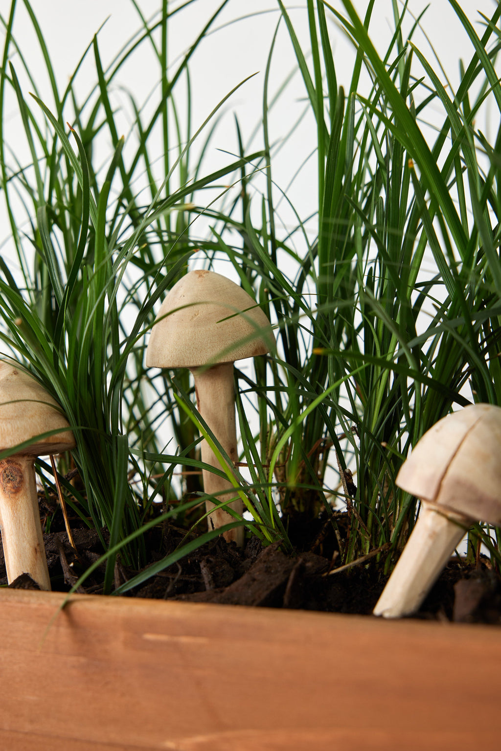 Wooden Mushroom Garden Stick – Hand Carved