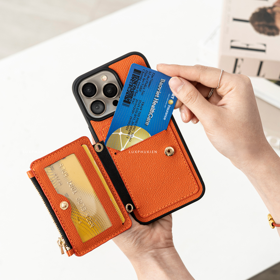 Louis Vuitton Epsom Leather iPhone Card Wallet Case