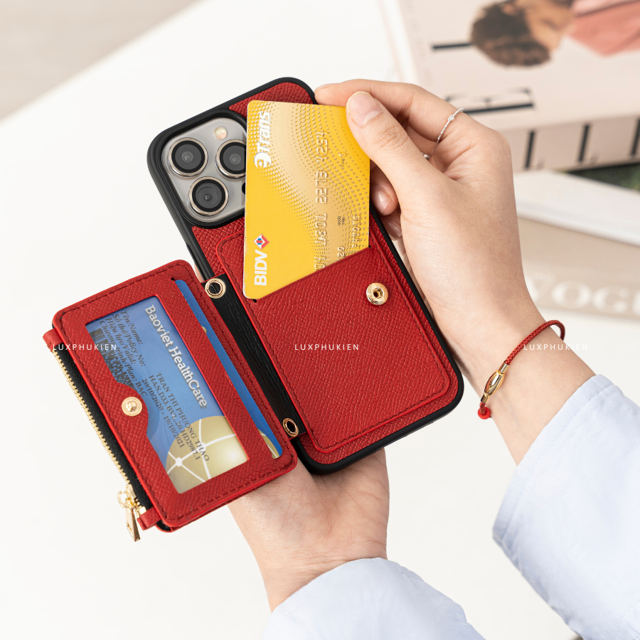 Louis Vuitton Epsom Leather iPhone Card Wallet Case