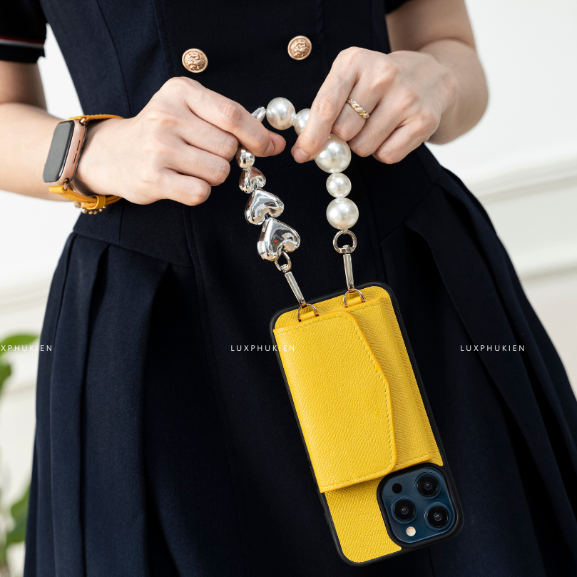 Upcycled Louis Vuitton Epsom Leather iPhone Card Wallet Case – Made-to-Order