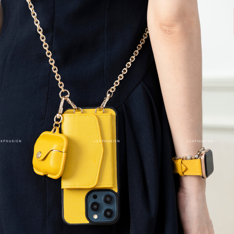 Upcycled Louis Vuitton Epsom Leather iPhone Card Wallet Case – Made-to-Order