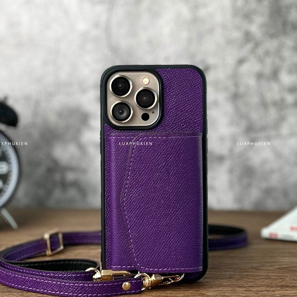 Upcycled Louis Vuitton Epsom Leather iPhone Card Wallet Case – Made-to-Order