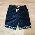 Cotton Pull-on Shorts with African Print Detail for Toddlers and Teens-0