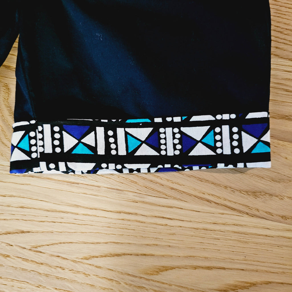 Cotton Pull-on Shorts with African Print Detail for Toddlers and Teens-2
