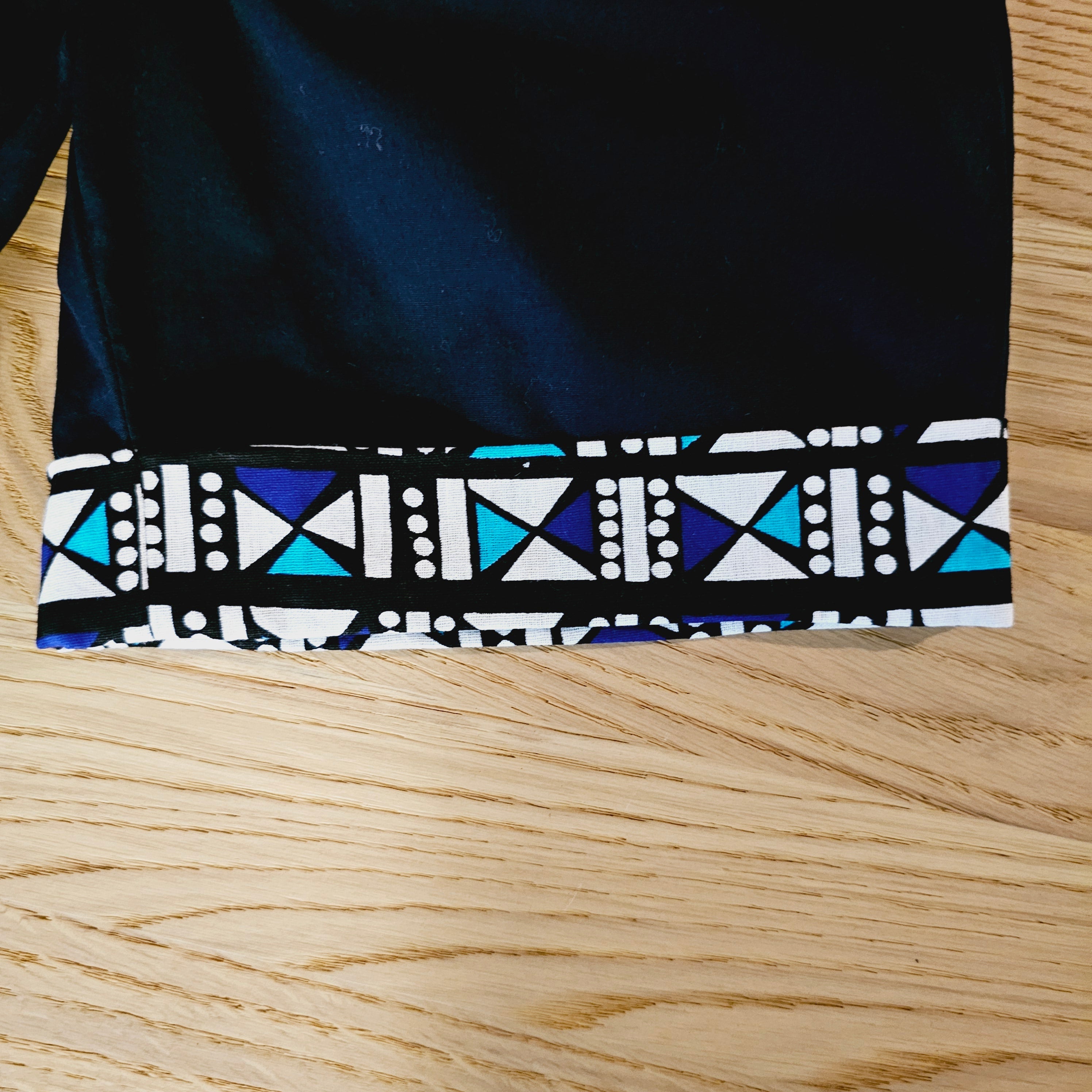 Cotton Pull-on Shorts with African Print Detail for Toddlers and Teens-2