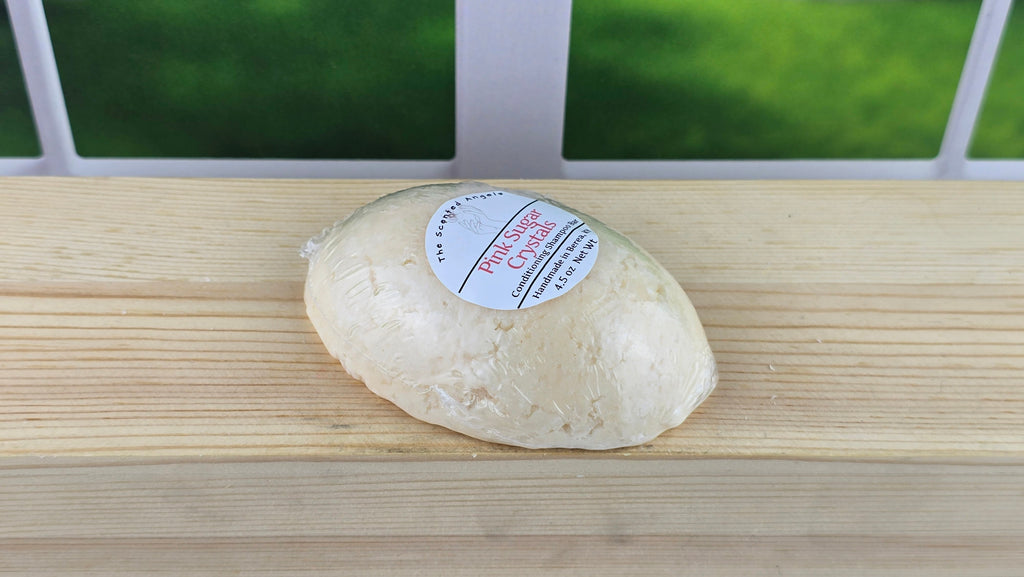 Handmade Pink Sugar Crystals Conditioning Shampoo + Conditioner Bars