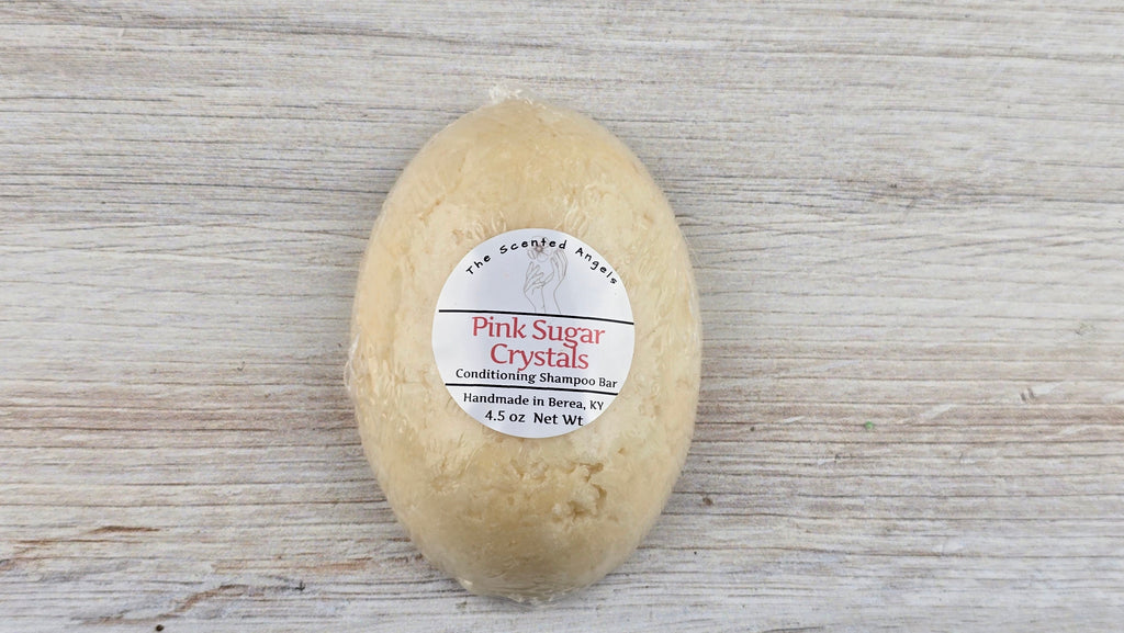 Handmade Pink Sugar Crystals Conditioning Shampoo + Conditioner Bars