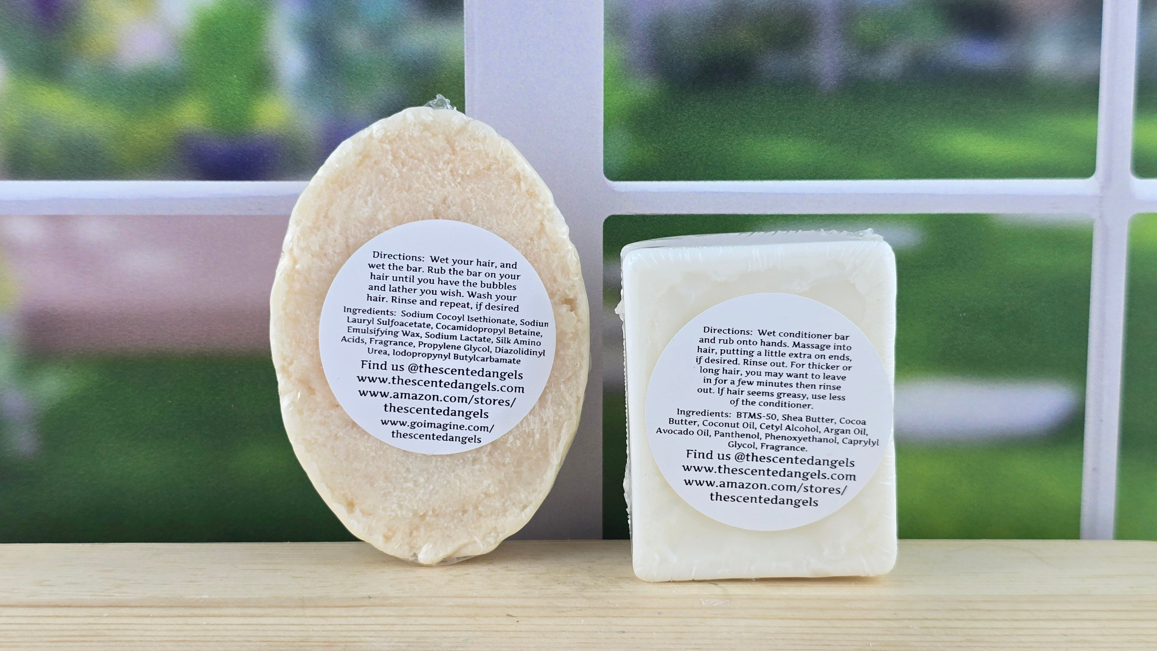 Handmade Pink Sugar Crystals Conditioning Shampoo + Conditioner Bars