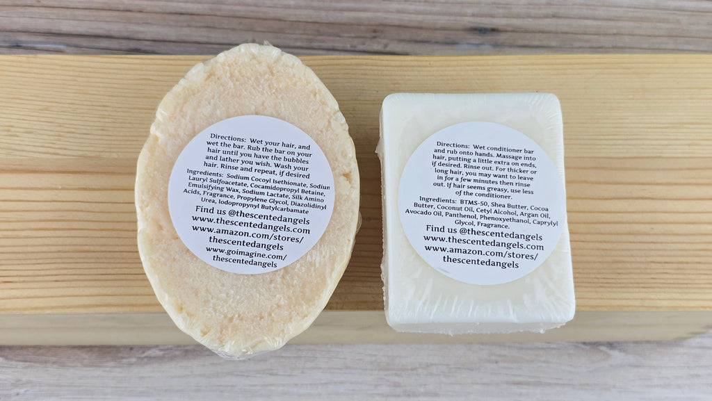 Handmade Pink Sugar Crystals Conditioning Shampoo + Conditioner Bars