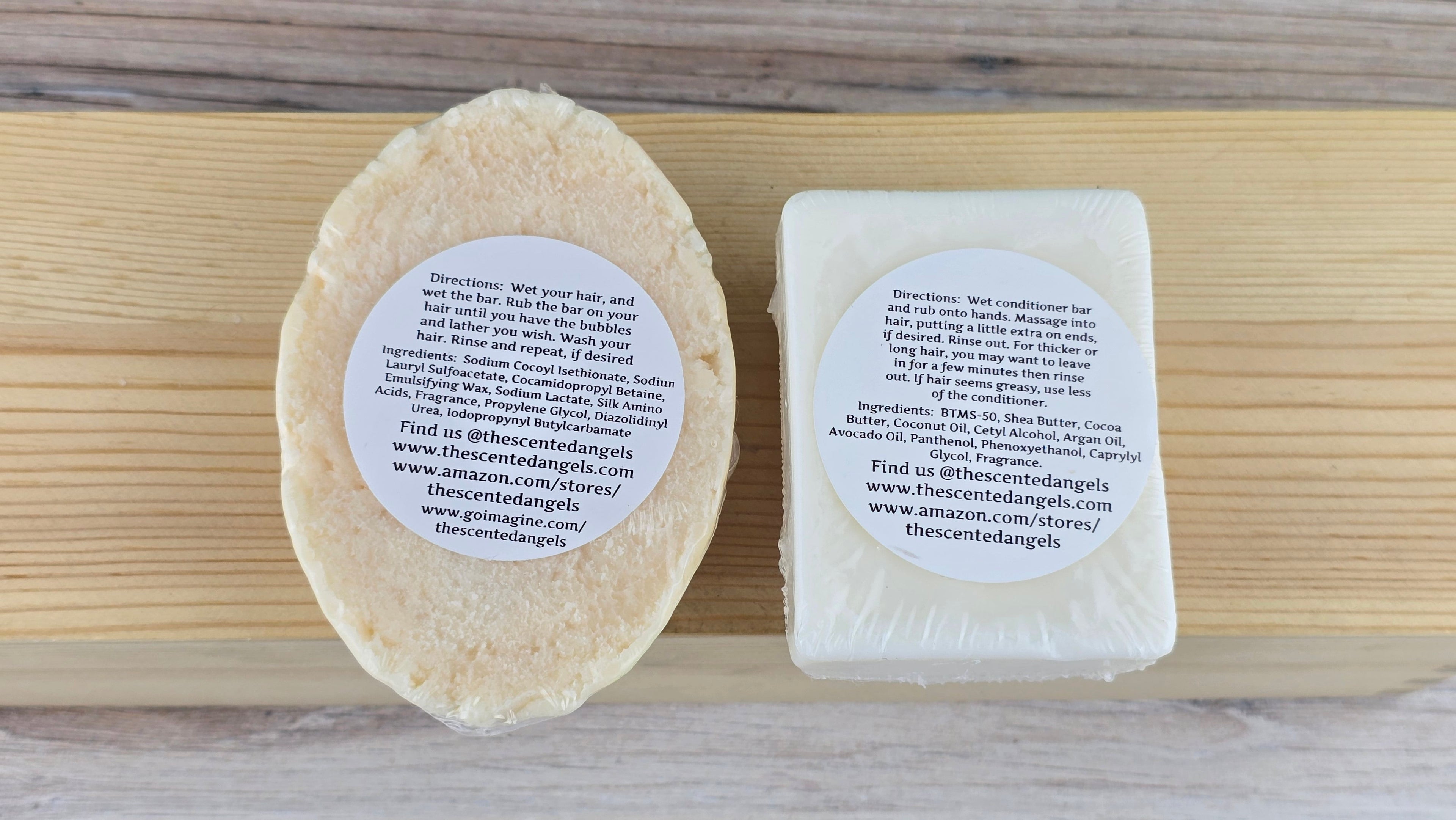 Handmade Pink Sugar Crystals Conditioning Shampoo + Conditioner Bars